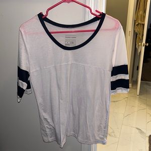 White Tee with Navy details